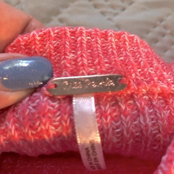 Free People heather pink sweater, medium, cotton blend great preowned condition - Picture 3 of 6